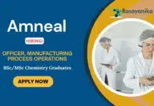 Manufacturing Process Officer Job at Amneal Pharmaceuticals | BSc/MSc Chemistry Graduates Apply Now Manufacturing Process Officer Job at Amneal Pharmaceuticals | BSc/MSc Chemistry Graduates Apply Now