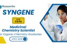 Organic Chemistry Job at Syngene | Apply Now For The Medicinal Chemistry Scientist Role Organic Chemistry Job at Syngene | Apply Now For The Medicinal Chemistry Scientist Role