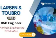 R&D Engineer Job Vacancy at Larsen & Toubro | Chemical Engineering Graduates Apply R&D Engineer Job at Gujarat | Chemical Engineering Graduates Apply