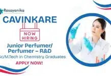 R&D Jobs For Chemistry Graduates at CavinKare | Apply Now For The Junior Perfumer Role R&D Jobs For Chemistry Graduates | Apply Now For The Junior Perfumer Role