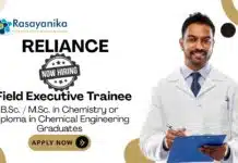 Reliance Jobs For Chemistry Graduates | Apply Now For The Field Executive Trainee Role Reliance Jobs For Chemistry Graduates | Apply Now For The Field Executive Trainee Role