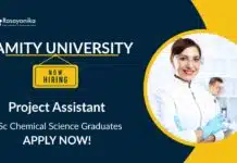Research Job at Amity University | MSc Chemical Science Graduates Apply Now For The Project Assistant Role Research Job at Amity University | MSc Chemical Science Graduates Apply Now For The Project Assistant Role