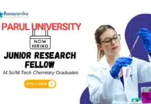 Research Jobs at Parul University | Chemistry Graduates Apply Now for the JRF Vacancy Research Jobs at Parul University | Biotechnology Graduates Apply Now for the JRF Vacancy