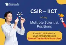 Scientist Jobs at CSIR-IICT | Chemistry Graduates Attend The Walk-In Interview Scientist Jobs at CSIR-IICT | Chemistry Graduates Attend The Walk-In Interview