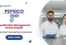 Senior Analyst Jobs at PepsiCo | Chem Engg Apply Now Chemical Engineering Job Vacancies at PepsiCo