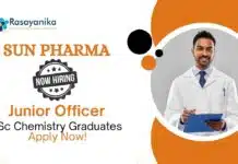 Sun Pharma Job For BSc Chemistry Graduates | Apply Now For The Junior Officer Role Sun Pharma Job For BSc Chemistry Graduates | Apply Now For The Junior Officer Role