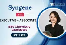 Syngene Hiring BSc Chemistry Graduates | Apply Now for Executive – Associate Role Syngene Hiring BSc Chemistry Graduates | Apply Now for Executive - Associate Role