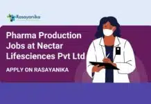 Pharma Production Jobs at Nectar Lifesciences Pvt Ltd, Apply on Rasayanika Pharma Production Jobs at Nectar Lifesciences Pvt Ltd