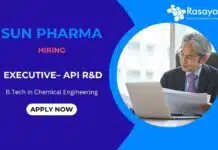 B.Tech In Chemical Engineering Job at Sun Pharma- Apply Now B.Tech In Chemical Engineering Job at Sun Pharma- Apply Now