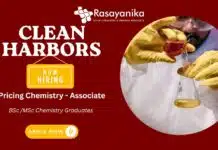 Clean Harbors Hiring Pricing Chemistry Associate | Hyderabad | Bsc chemistry jobs| Apply now Clean Harbors Hiring Pricing Chemistry Associate Hyderabad ,Bsc chemistry jobs