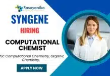 Drug Discovery & Cheminformatics | Syngene Careers- Chemistry Graduates Apply Now Computational Chemist – Syngene Careers in Drug Discovery