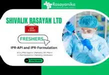 Exciting Careers in IPR API Formulation at Shivalik Rasayan- M.Sc Chemistry Freshers Jobs Exciting Careers in IPR API Formulation at Shivalik Rasayan- M.Sc Chemistry Freshers Jobs