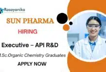 Executive Job at Sun Pharma | Apply Now for Research and Development Job Executive Job at Sun Pharma | Apply Now for Research and Development Job