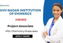Project Associate Position at SNU | Apply Now for the Chemistry Job Project Associate Position at SNU | Apply Now for the Chemistry Job