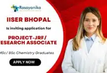 JRF Vacancy in Chemistry – IISER Bhopal Recruitment 2025 JRF Vacancy in Chemistry – IISER Bhopal Recruitment 2025