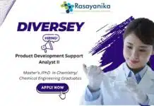 Join Diversey as a Product Development Support Analyst II- Chemistry, Chem Engg Eligible Join Diversey as a Product Development Support Analyst II-Diversey Mumbai Jobs