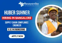 Join HUBER+SUHNER as a Supply Chain Compliance Engineer Join HUBER+SUHNER as a Supply Chain Compliance Engineer (Compliance Engineer Job)