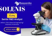 Join Solenis as Senior R&D Analyst – Food & Beverage Innovation Team, Mumbai | Chemical engineering Jobs| Apply now Join Solenis as Senior R&D Analyst – Food & Beverage Innovation Team, Mumbai , Chemical engineering Jobs,msc chemistry jobs,jobs after msc chemistry