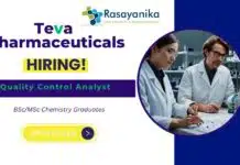 Join Teva Pharmaceuticals as a Quality Control Analyst in Chennai | QC jobs | Apply Now Join Teva Pharmaceuticals as a Quality Control Analyst in Chennai ,QC jobs