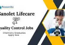 Quality Control Jobs at Sanolet Lifecare | Chemical Engineering Candidates Apply Now Quality Control Jobs at Sanolet Lifecare | Chemical Engineering Candidates Apply Now