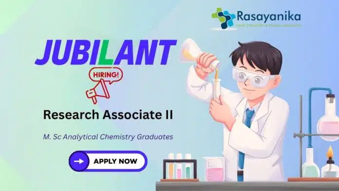 Jubilant Biosys Hiring Research Associate II – Analytical Chemistry Jobs Apply Now Jubilant Biosys Hiring Research Associate II – Analytical Chemistry Jobs Apply Now
