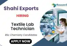 Lab Technician Job at Shahi Exports | Chemistry Career in Textile Industry Lab Technician Job at Shahi Exports Chemistry Career in Textile Industry