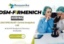 Lead Specialist Job Opportunity at Dsm-Firmenich, Mumbai | Chemist Jobs | Apply now Laboratory analyst Job Opportunity at Dsm-Firmenich, Mumbai ,Chemist jobs