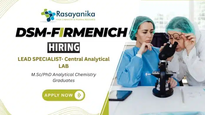 Laboratory analyst Job Opportunity at Dsm-Firmenich, Mumbai ,Chemist jobs Laboratory analyst Job Opportunity at Dsm-Firmenich, Mumbai ,Chemist jobs