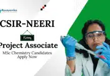 Research Associate Position at CSIR-NEERI | MSc Chemistry Jobs Research Associate Position at CSIR-NEERI | MSc Chemistry Jobs