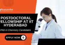 Biomaterials & Tissue Engineering Fellowship at IIT Hyderabad | PhD Chemistry Graduates Apply Now Postdoctoral Fellowship at IIT Hyderabad Biomaterials & Tissue Engineering Job