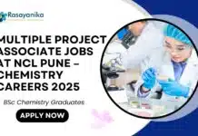 Project Associate Job at NCL Pune – Chemistry Job Openings 2025 Project Associate Job at NCL Pune – Chemistry Job Openings 2025
