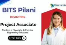 Project Associate Position for Chemistry Graduates | BITS Pilani Job Project Associate Position for Chemistry Graduates BITS Pilani job