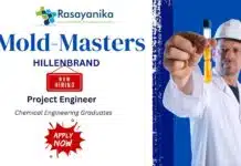Join Mold-Masters (Hillenbrand) as a Project Engineer | Chemical engineering Jobs | Apply now Project Engineer Job at Mold-Masters (Hillenbrand) ,Chemical Engineering Jobs