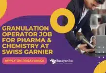Granulation Operator Job For Pharma & Chemistry at Swiss Garnier, Apply on Rasayanika Granulation Operator Job For Pharma & Chemistry