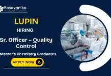 Quality Control Role | Lupin Career for MSc Chemistry Graduates Quality Control Role Lupin Career for MSc Chemistry Graduates