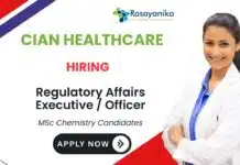 Regulatory Affairs Job at Cian Healthcare | Chemistry Careers Regulatory Affairs Job at Cian Healthcare Chemistry Careers