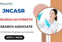 JNCASR Recruitment-Research Associate Vacancy Apply for Chemical Engineering Job Research Associate Vacancy Apply for Chemical Engineering Job