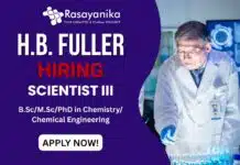H.B. Fuller Scientist Jobs – Chem & Chemical Engg Candidates Apply Scientist III – Adhesives & Sealants Job Role in H.B. Fuller . Scientist III job Shirwal
