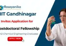 IIT Gandhinagar Recruitment | Postdoctoral Fellowship – Chemical Engineering Job IIT Gandhinagar Recruitment | Postdoctoral Fellowship – Chemical Engineering Job
