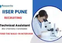 Technical Assistant Job For BSc Chemistry at IISER Pune | Walk-In Interview Technical Assistant Job at IISER Pune Walk-In Interview