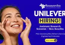 Unilever Assistant Research Scientist – Skin Benefits | Chemistry Apply Now Unilever Assistant Research Scientist – Skin Benefits , Unilever careers, Chemical engineering Jobs.