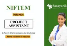 Walk-in Interview for Project Assistant at NIFTEM-T | Chemical Engineering Careers Walk-in Interview for Project Assistant at NIFTEM-T Chemistry Job