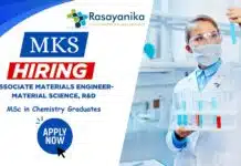 Freshers MSc Chemistry Job at MKS – Apply Online Associate Materials Engineer Job at MKS-Atotech: R&D engineer job Materials Science Career