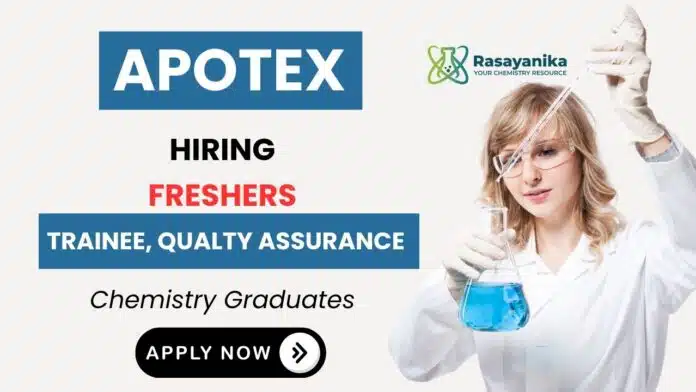 Apotex Career QA Job Freshers Chemistry Graduates Apply Now Apotex Career QA Job Freshers Chemistry Graduates Apply Now