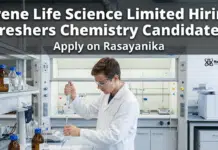 Arene Life Science Limited Hiring Freshers Chemistry Candidates – Apply on Rasayanika Freshers Chemistry Jobs at Arene Life Science Limited, Apply on Rasayanika