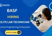 BASF Jobs for Chemical Engineers | Apply Now BASF India Careers: Zeolite Lab Technician | Chemical Engineers Apply Now