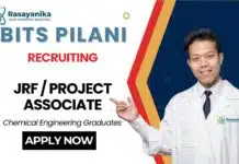 Chemical Engineering Job at BITS Pilani | Apply Now for the Research Positions BITS Pilani Recruitment 2025 JRF Job & Project Associate Job