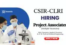 Project Associate Jobs at CSIR – CLRI | Chemistry Candidates Apply Now Project Associate Jobs at CSIR - CLRI | Chemistry Candidates Apply Now