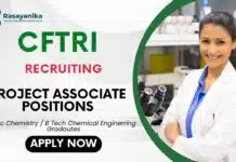 Chemistry Job at CFTRI | Apply Now for the Project Associate Positions CFTRI Recruitment 2025 | Project Associate Job in Mysuru