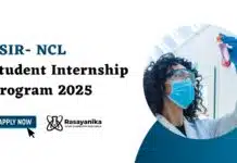 CSIR-NCL Student Internship 2025 CSIR-NCL Student Internship 2025 | Chemistry Candidates Apply Now